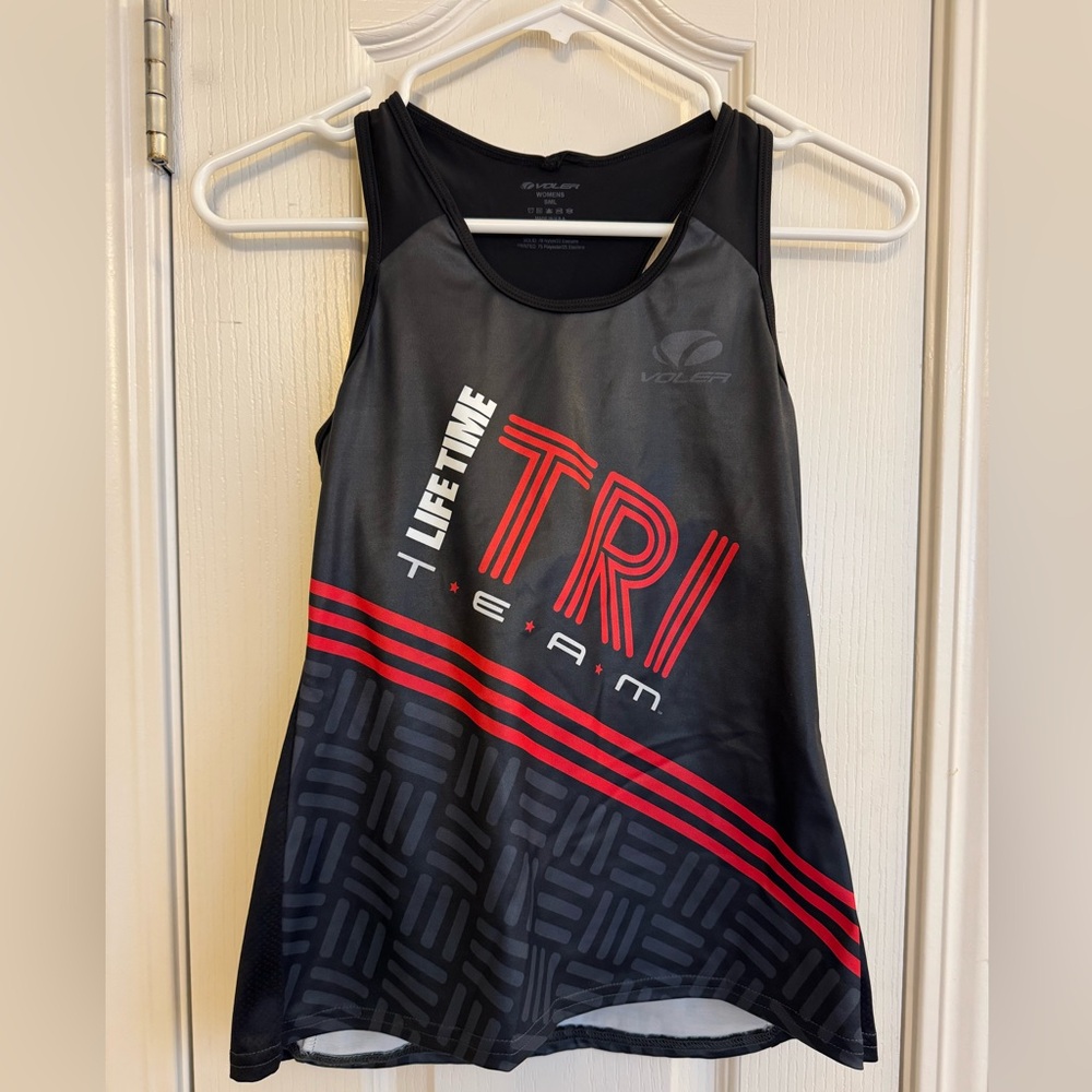 Voler Black and Red Triathlon Tank Top
